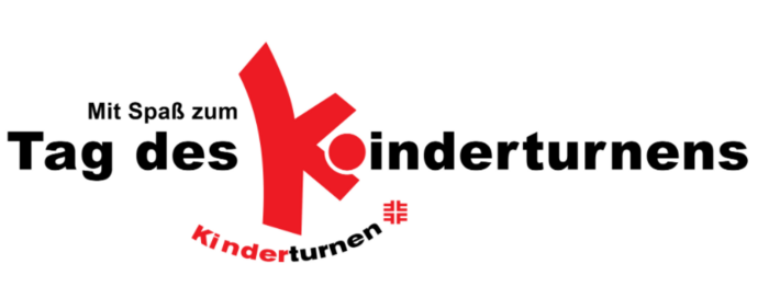 Logo mit dem Schriftzug: Mit Spaß zum Tag des Kinderturnens.