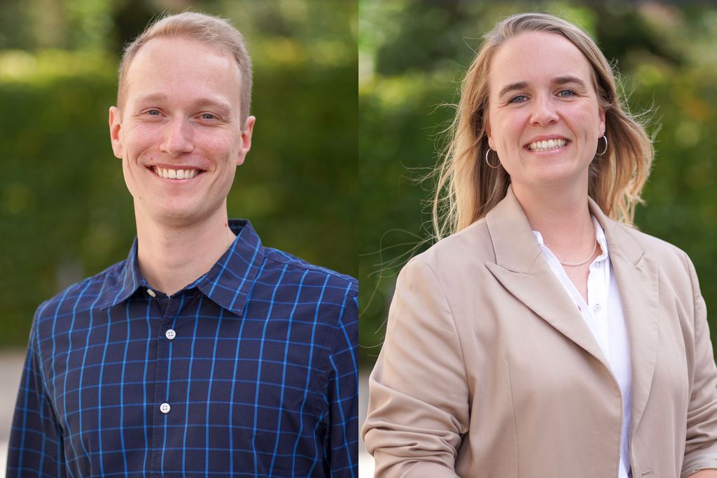 Oliver Weinke und Tamara Logemann, neu gewählte Amtsträger*in im Hessischen Turnverband